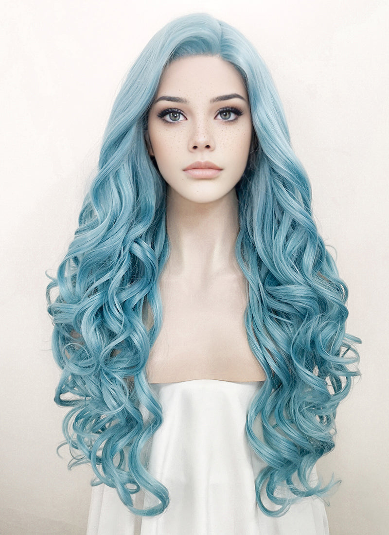 BLUE OMBRE WAVY on sale LACE FRONT WIG *NEW*