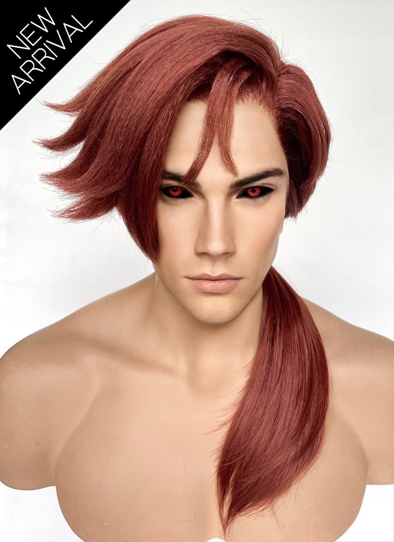 X MEN 97 Gambit Auburn Straight Yaki Lace Front Synthetic Hair Men s Wig LF6057