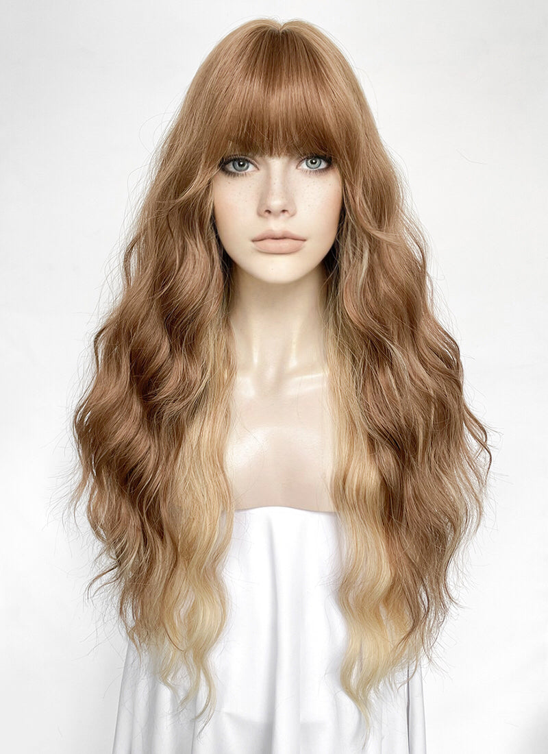 Wavy Brown Mixed Blonde newest Wig