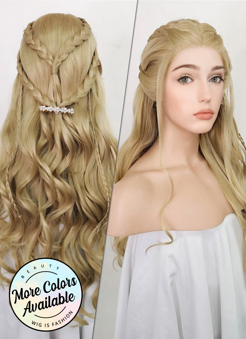 Golden Blonde Braided Lace Front Synthetic Wig LF2070