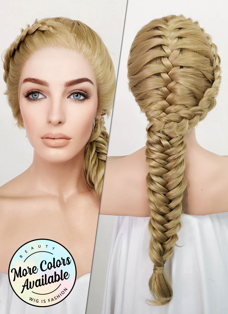 Golden Blonde Braided Lace Front Synthetic Wig LF2080