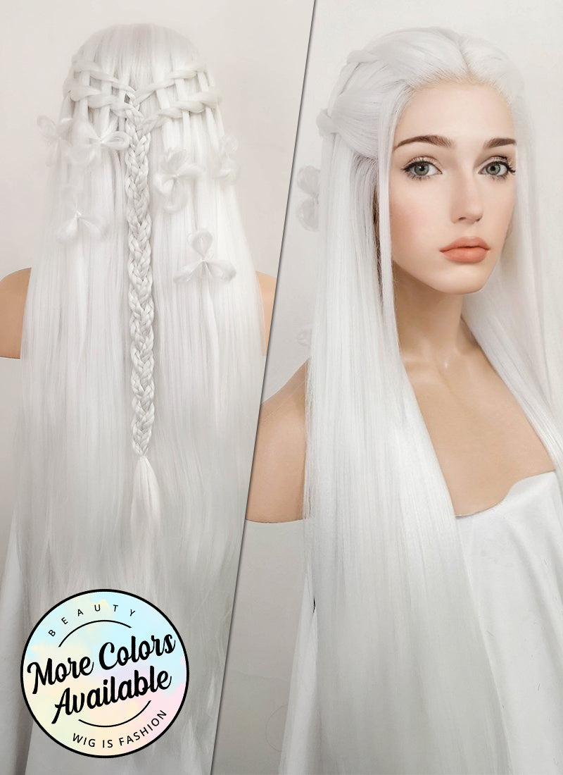 Front lace hotsell white wig