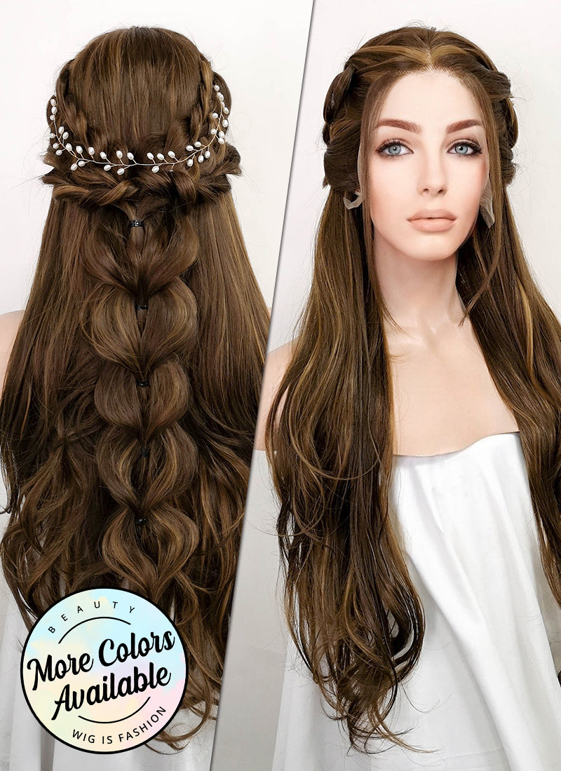 Brunette Braided Lace Front Synthetic Wig WigIsFashion Wig Is