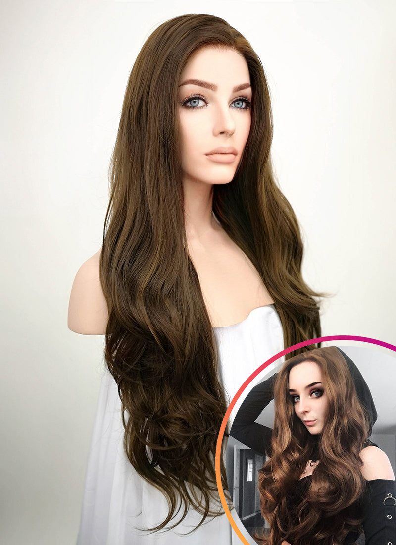 High quality Synthetic Brunette Long Wig