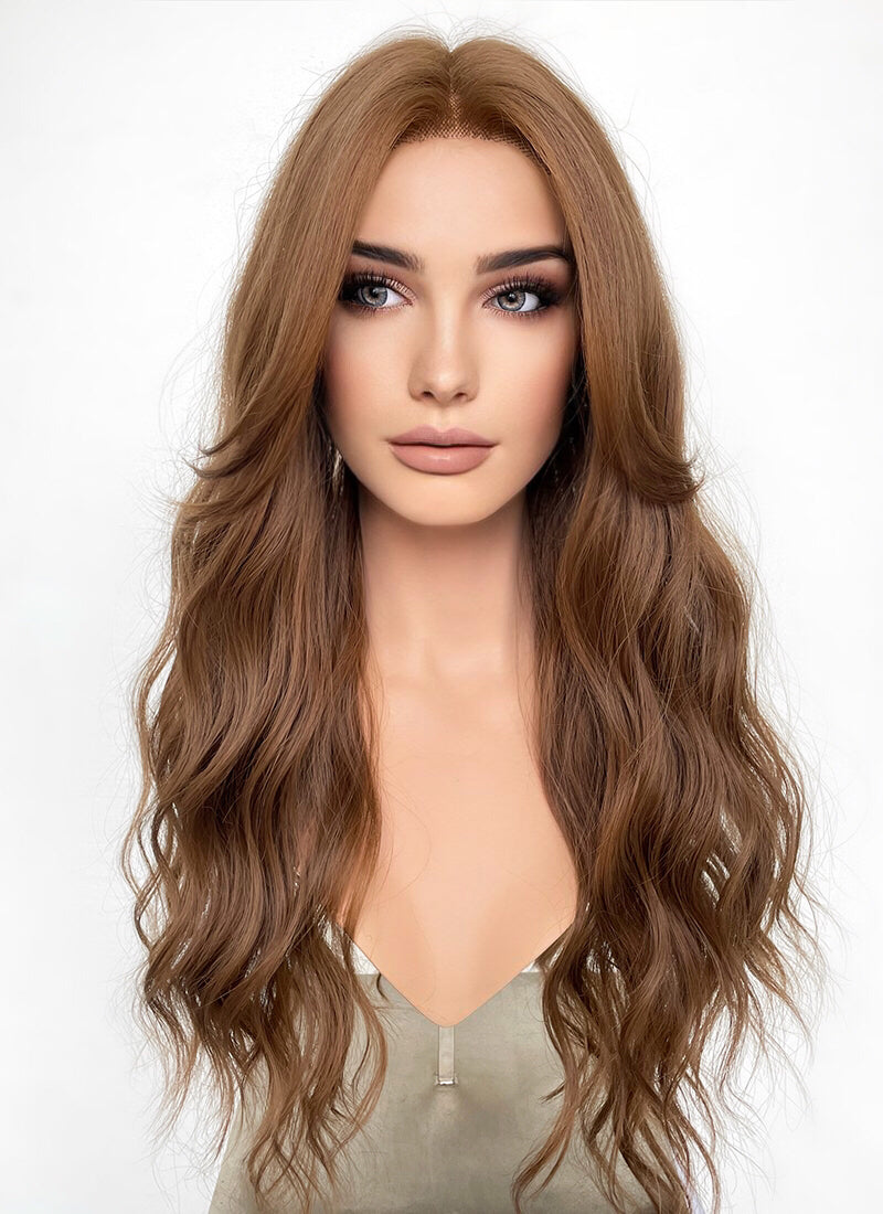 Brown Curtain Bangs Lace Front Wig WigIsFashion Wig Is Fashion