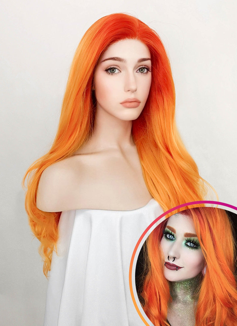 Mixed Orange Lace Front Wig WigIsFashion