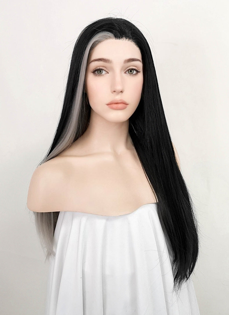 Black Mixed Grey Lace Front Wig WigIsFashion Wig Is Fashion