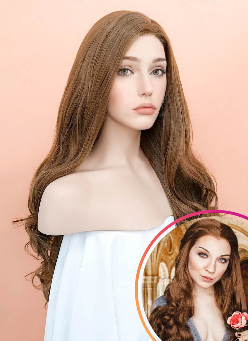 Chestnut Brown Wavy Lace Front Wig Wig Is Fashion