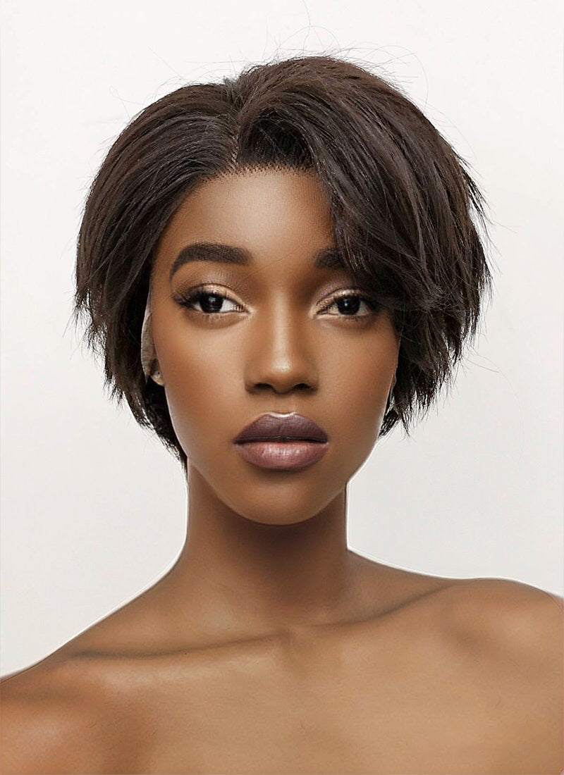 Short Brunette Lace Front Synthetic Wig LFB1312A Wig Is Fashion