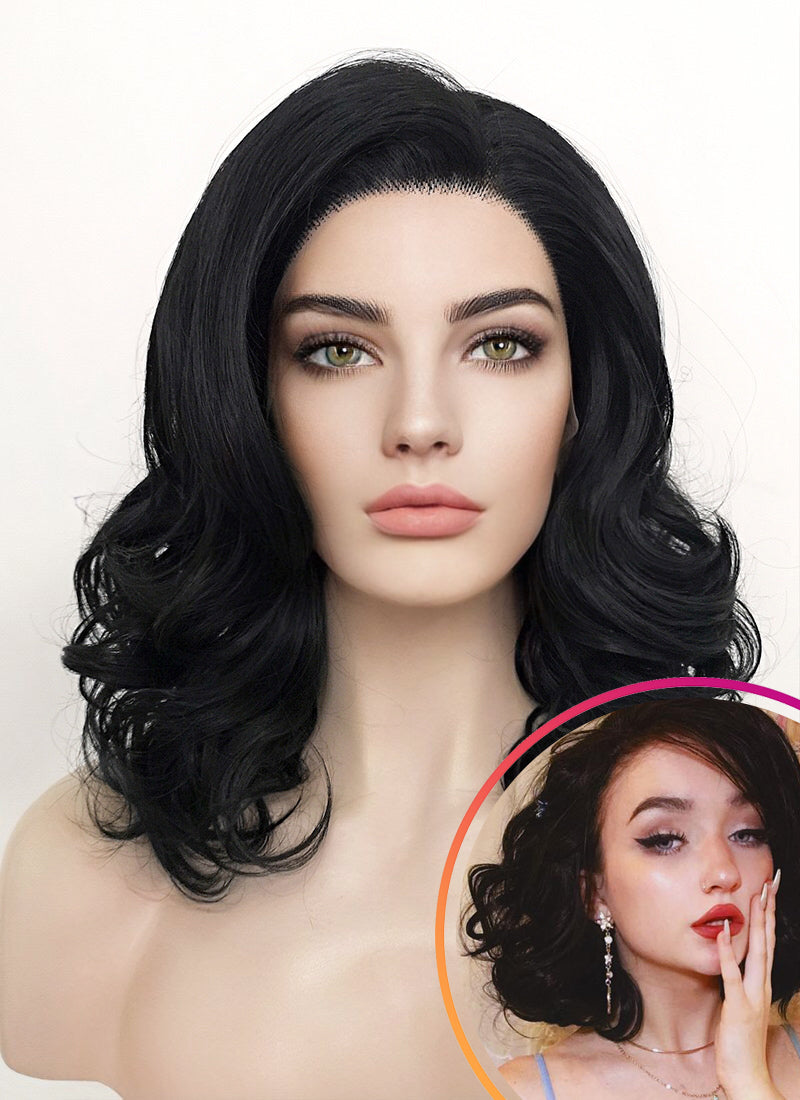 Jet Black Bob Lace Front Synthetic Wig LF257 WigIsFashion Wig