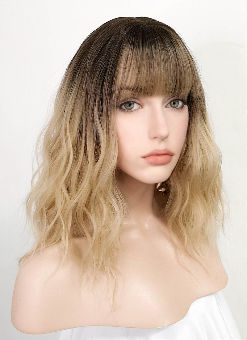 Blonde With Dark Roots Synthetic Wig WigIsFashion Wig Is Fashion