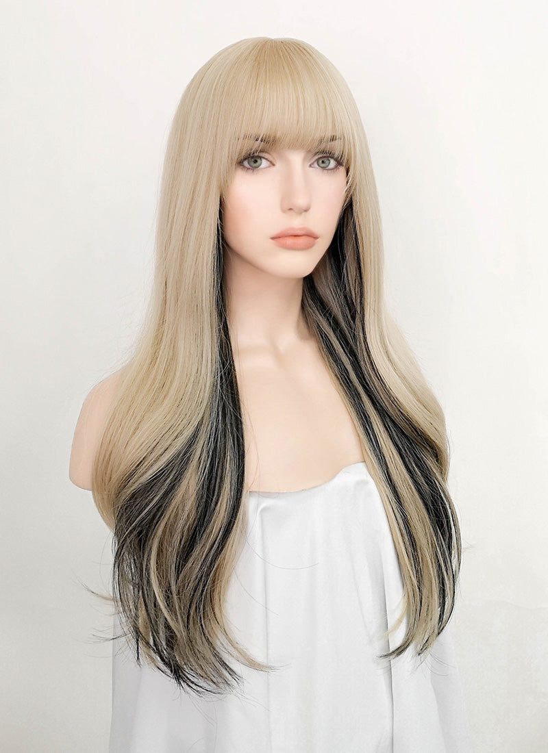 Blonde Mixed Black Synthetic Wig | WigIsFashion – Wig Is Fashion