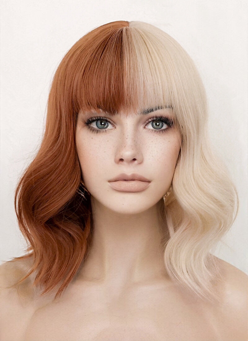 Ginger Blonde Split Color Synthetic Hair Wig WigIsFashion Wig