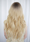 Blonde With Dark Roots Wavy Mono Top Lace Wig MN007