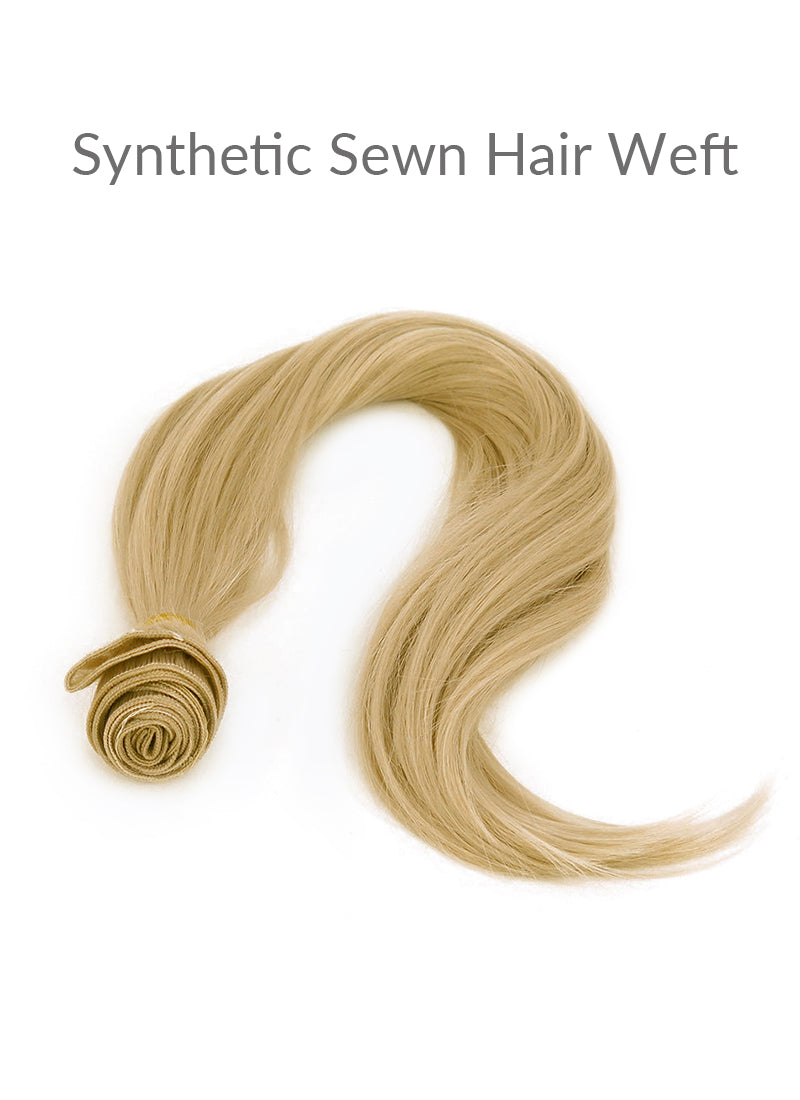 Straight Yaki Blonde Lace Front Synthetic Wig LF701S