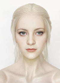 House of the Dragon Helaena Targaryen Platinum Blonde Braided Lace Front Synthetic Wig LF2171