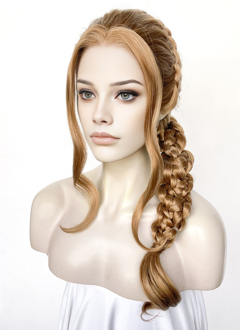 Golden Blonde Braided Lace Front Synthetic Wig LF2507