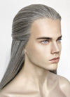 Mixed Grey Straight Lace Front Synthetic Men's Wig LF3270E (Customisable)