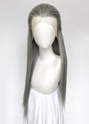 Mixed Grey Straight Lace Front Synthetic Men's Wig LF3270E