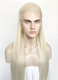 Platinum Blonde Straight Lace Front Synthetic Men's Wig LF3270F (Customisable)