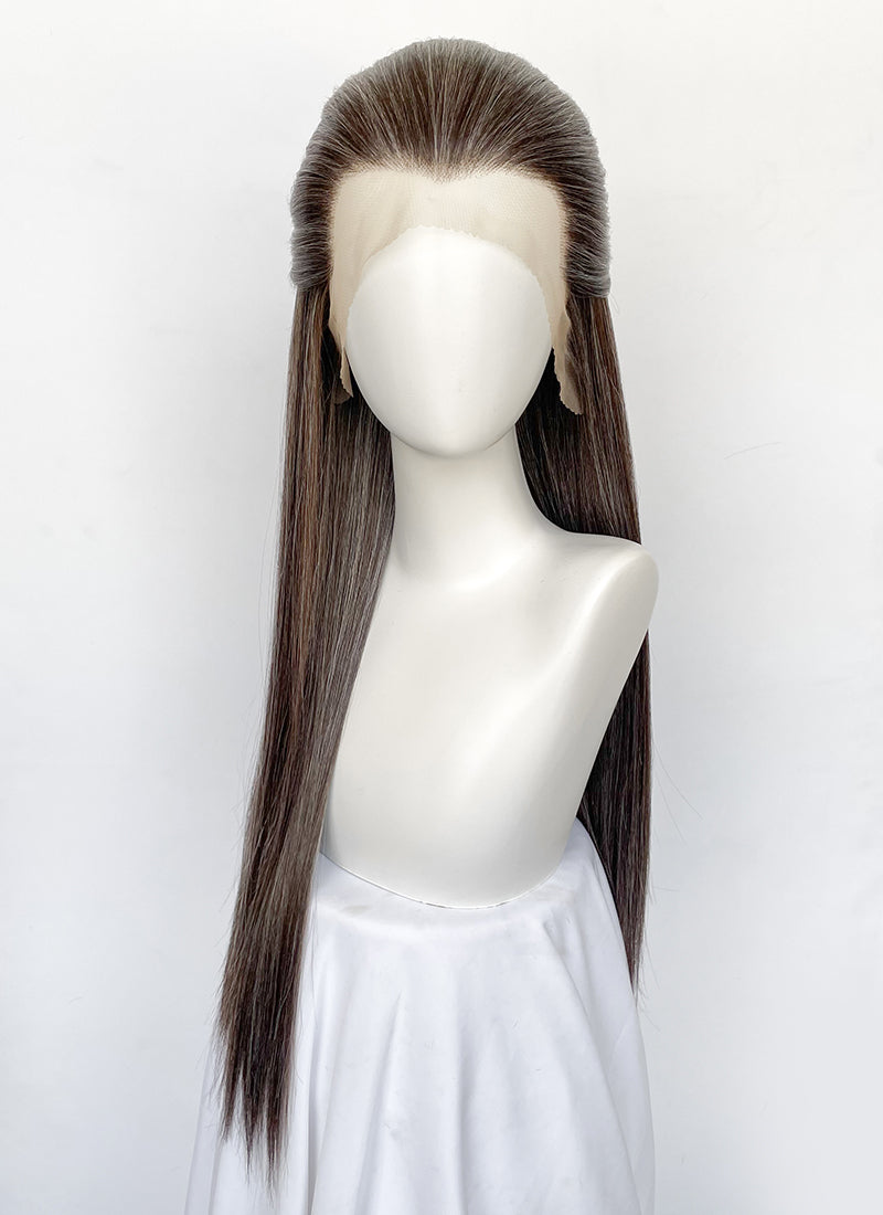 Mixed Brown Straight Lace Front Synthetic Men's Wig LF3270H (Customisable)