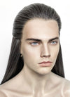 Mixed Dark Grey Straight Lace Front Synthetic Men's Wig LF3270J (Customisable)