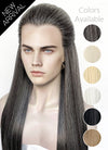 Mixed Dark Grey Straight Lace Front Synthetic Men's Wig LF3270J (Customisable)