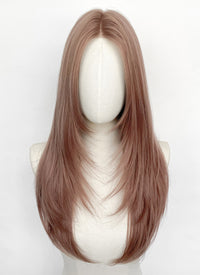 Ash Pink Straight Layered Hush Cut Lace Front Synthetic Hair Wig LF3352