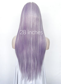 Pastel Mixed Purple Straight Lace Front Kanekalon Synthetic Wig LF3357