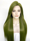 Green Straight Lace Front Synthetic Wig LF3364