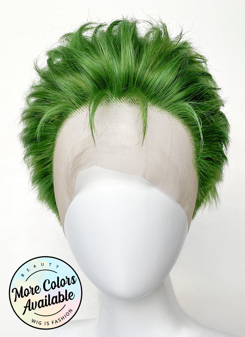 Green Wavy Lace Front Synthetic Men's Wig LF6044A (Customisable)