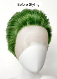 Green Wavy Lace Front Synthetic Men's Wig LF6044A (Customisable)