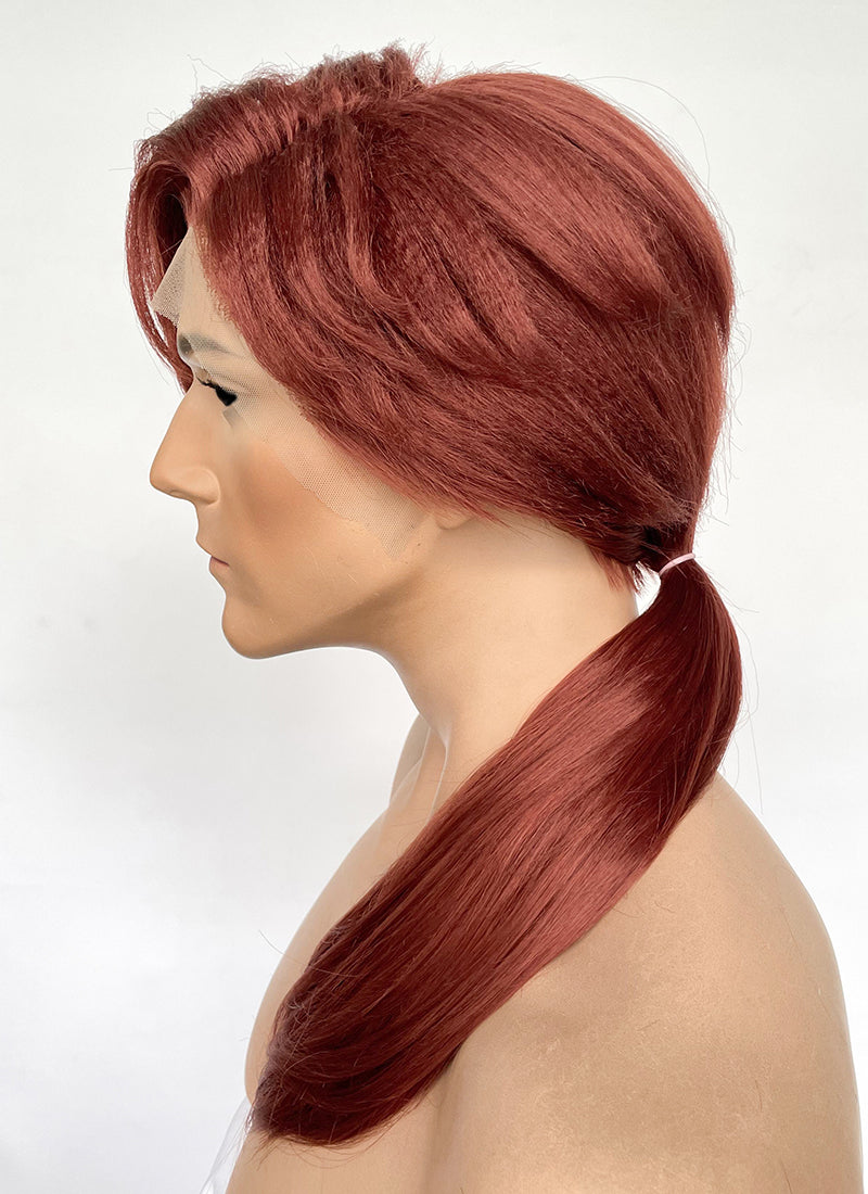 X MEN 97 Gambit Auburn Straight Yaki Lace Front Synthetic Hair Men s Wig LF6057