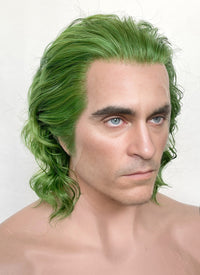 Joker 2 Arthur Fleck Green Wavy Lace Front Synthetic Men's Wig LF6070