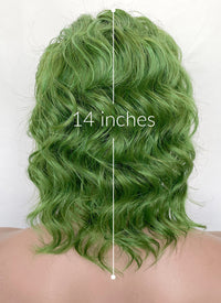 Joker 2 Arthur Fleck Green Wavy Lace Front Synthetic Men's Wig LF6070