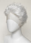 White Wavy Lace Front Synthetic Men's Wig LF6077