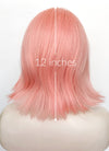 Pink Curtain Bangs Straight Flip Lace Front Synthetic Wig LF6079