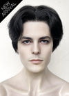 Jet Black Straight Lace Front Synthetic Men's Wig LF6091