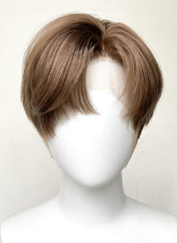 Brown Straight Lace Front Synthetic Men's Wig LF6094