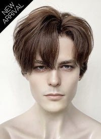 Brunette Straight Lace Front Synthetic Men's Wig LF6096