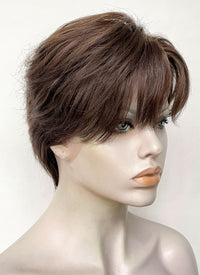 Brunette Straight Lace Front Synthetic Men's Wig LF6096