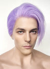 Pastel Purple Straight Lace Front Synthetic Men's Wig LF6100