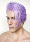 Pastel Purple Straight Lace Front Synthetic Men's Wig LF6100