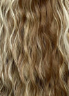 Brown With Blonde Highlights Curly Lace Front Synthetic Wig LF6102