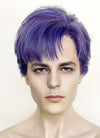 Purple Straight Lace Front Synthetic Men's Wig LF8005