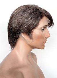 Hannibal Dr. Hannibal Lecter Straight Mixed Brown Lace Front Synthetic Men's Wig LF8006