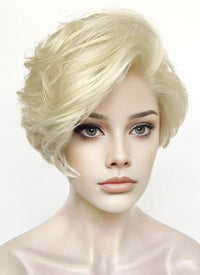 Light Blonde Wavy Lace Front Synthetic Hair Wig LF8018