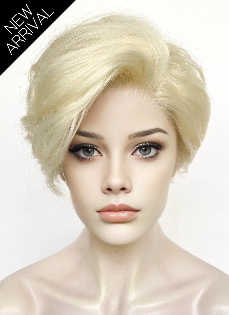 Light Blonde Wavy Lace Front Synthetic Hair Wig LF8018