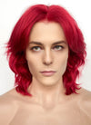 Red Wavy Lace Front Synthetic Men's Wig LF8021