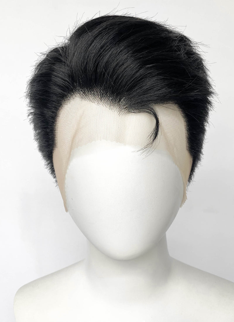 League of Legends LOL Arcane Jayce Talis Black Straight Lace Front Synthetic Men's Wig LF8023